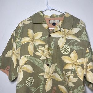 Tommy Bahama Silk Hawaiian Shirt - Blue -  Men's  medium